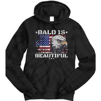 Bald Is Beautiful 4th Of July Independence Day America Eagle Tie Dye Hoodie