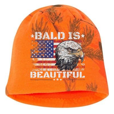 Bald Is Beautiful 4th Of July Independence Day America Eagle Kati - Camo Knit Beanie