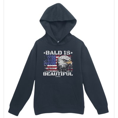 Bald Is Beautiful 4th Of July Independence Day America Eagle Urban Pullover Hoodie