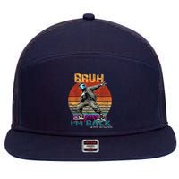 Bruh Im Back To School Groovy Bruh We Back 7 Panel Mesh Trucker Snapback Hat