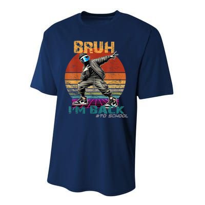 Bruh Im Back To School Groovy Bruh We Back Performance Sprint T-Shirt