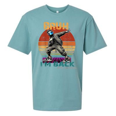 Bruh Im Back To School Groovy Bruh We Back Sueded Cloud Jersey T-Shirt