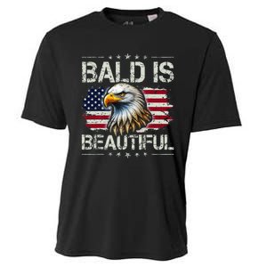 Bald Is Beautiful 4th Of July Independence Day Cooling Performance Crew T-Shirt