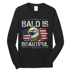 Bald Is Beautiful 4th Of July Independence Day Long Sleeve Shirt