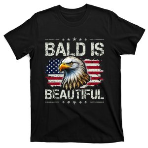 Bald Is Beautiful 4th Of July Independence Day T-Shirt