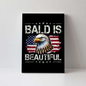 Bald Is Beautiful 4th Of July Independence Day Canvas