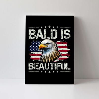 Bald Is Beautiful 4th Of July Independence Day Canvas