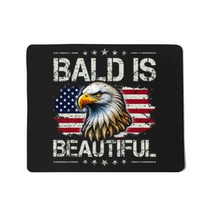 Bald Is Beautiful 4th Of July Independence Day Mousepad