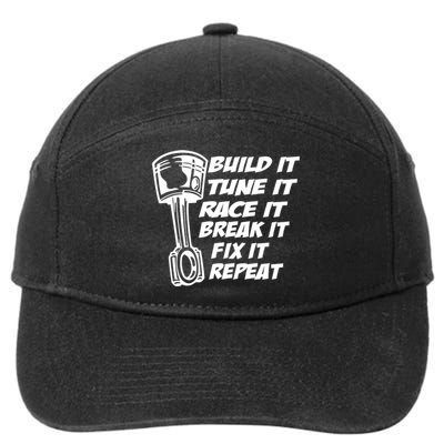 Build It Break It Repeat Gift Street Drag Race Outlaws 7-Panel Snapback Hat