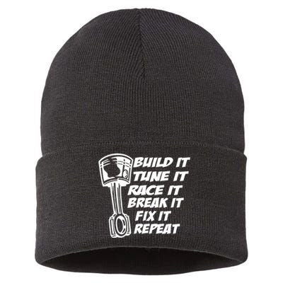 Build It Break It Repeat Gift Street Drag Race Outlaws Sustainable Knit Beanie