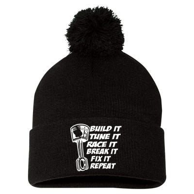 Build It Break It Repeat Gift Street Drag Race Outlaws Pom Pom 12in Knit Beanie