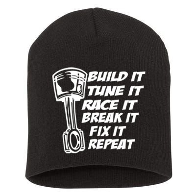 Build It Break It Repeat Gift Street Drag Race Outlaws Short Acrylic Beanie