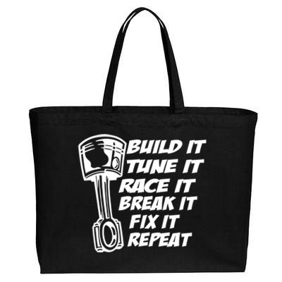 Build It Break It Repeat Gift Street Drag Race Outlaws Cotton Canvas Jumbo Tote