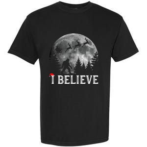 Bigfoot I Believe Sasquatch Christmas Garment-Dyed Heavyweight T-Shirt