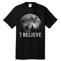 Bigfoot I Believe Sasquatch Christmas Tall T-Shirt