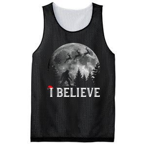 Bigfoot I Believe Sasquatch Christmas Mesh Reversible Basketball Jersey Tank