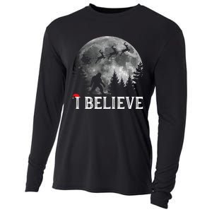 Bigfoot I Believe Sasquatch Christmas Cooling Performance Long Sleeve Crew