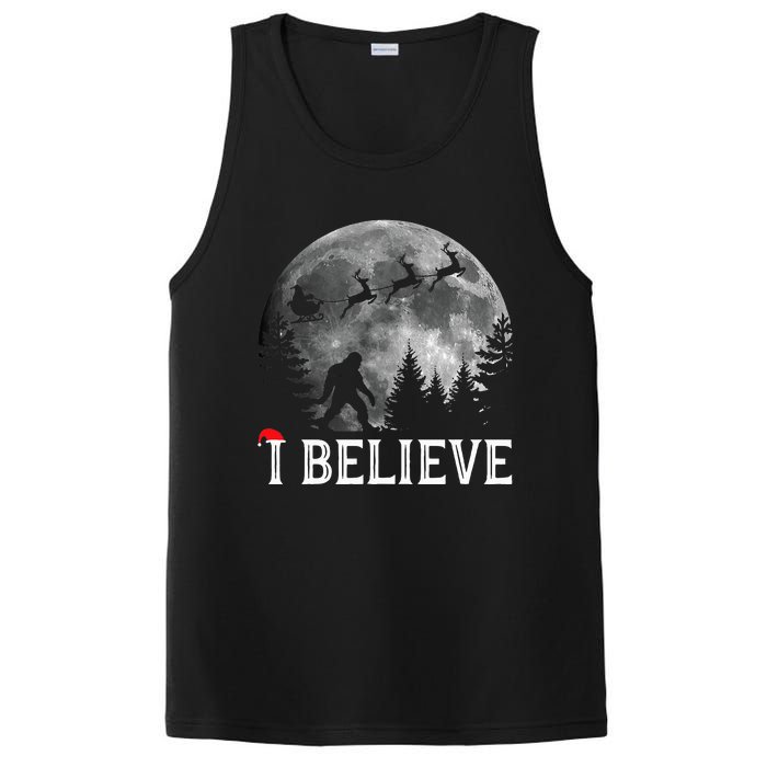 Bigfoot I Believe Sasquatch Christmas PosiCharge Competitor Tank