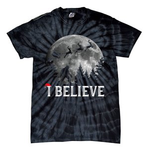 Bigfoot I Believe Sasquatch Christmas Tie-Dye T-Shirt