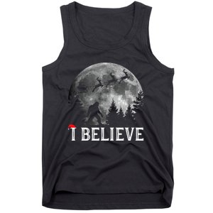 Bigfoot I Believe Sasquatch Christmas Tank Top