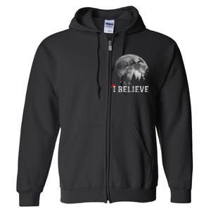 Bigfoot I Believe Sasquatch Christmas Full Zip Hoodie