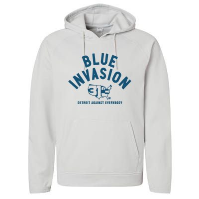 Blue Invasion Performance Fleece Hoodie