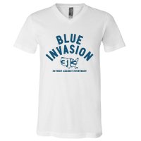 Blue Invasion V-Neck T-Shirt