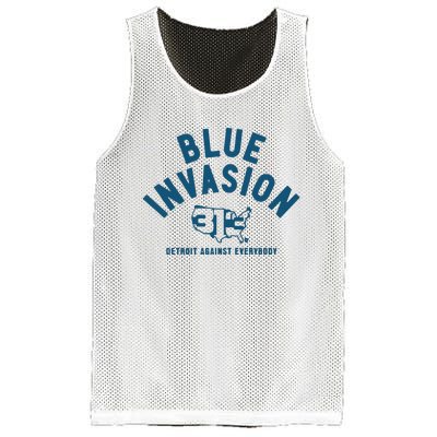 Blue Invasion Mesh Reversible Basketball Jersey Tank