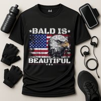 Bald Is Beautiful 4th Of July Independence Day America Eagle Cooling Performance Crew T-Shirt