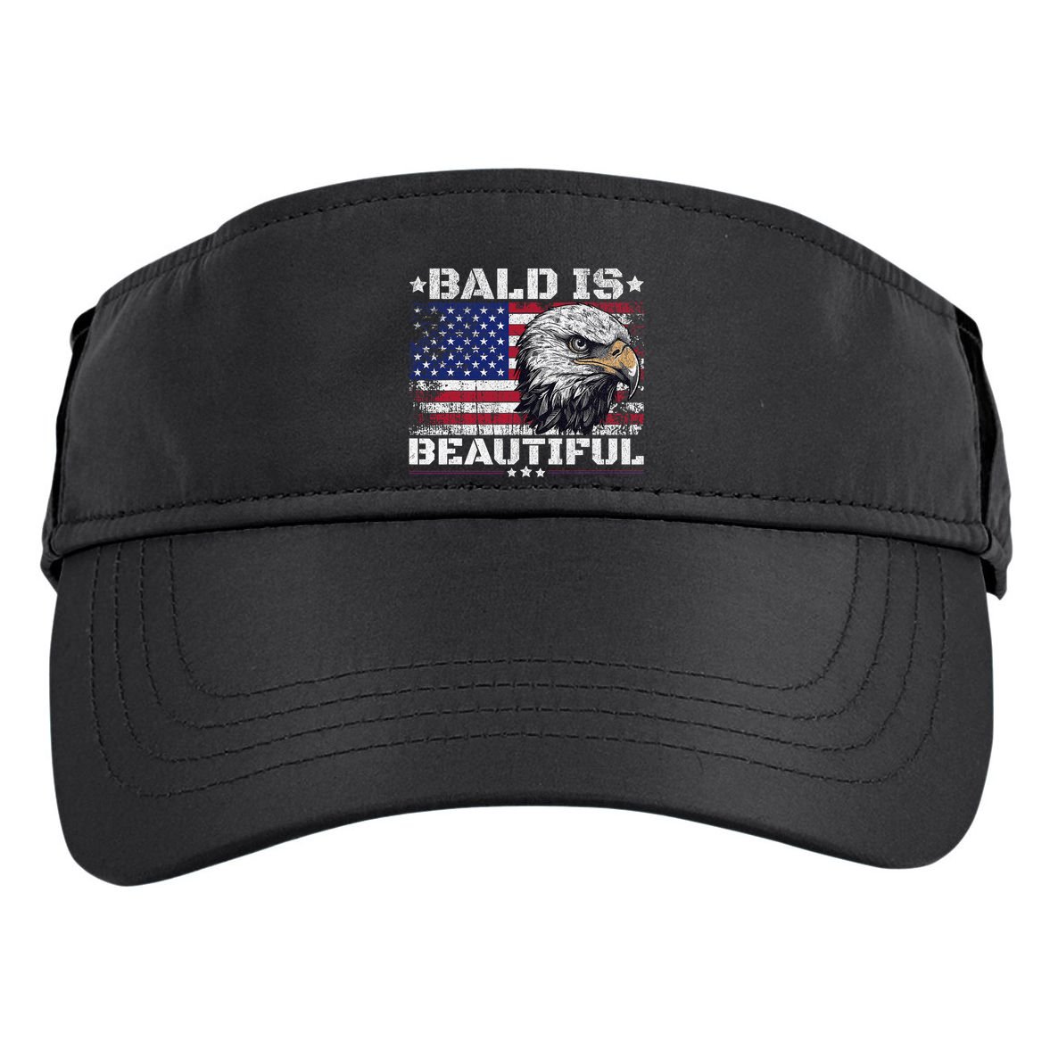 Bald Is Beautiful 4th Of July Independence Day America Eagle Adult Drive Performance Visor