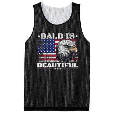 Bald Is Beautiful 4th Of July Independence Day America Eagle Mesh Reversible Basketball Jersey Tank