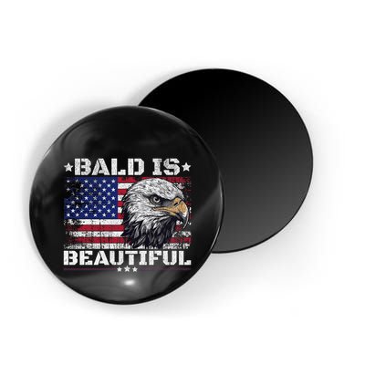 Bald Is Beautiful 4th Of July Independence Day America Eagle Magnet