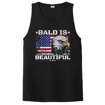 Bald Is Beautiful 4th Of July Independence Day America Eagle PosiCharge Competitor Tank