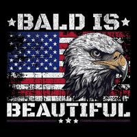 Bald Is Beautiful 4th Of July Independence Day America Eagle Visor