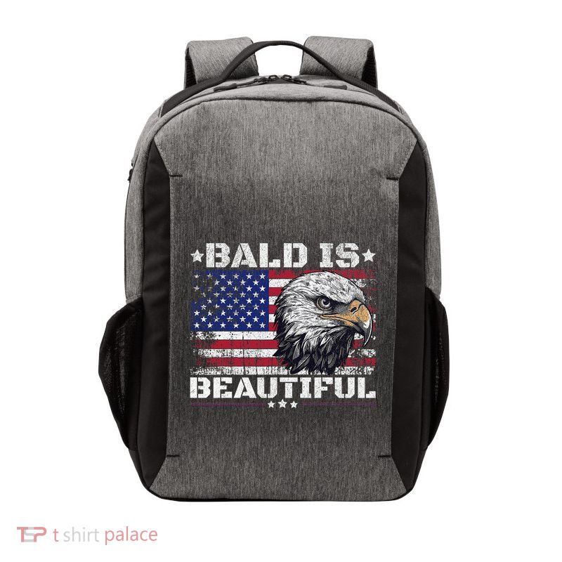 Bald Is Beautiful 4th Of July Independence Day America Eagle Vector Backpack