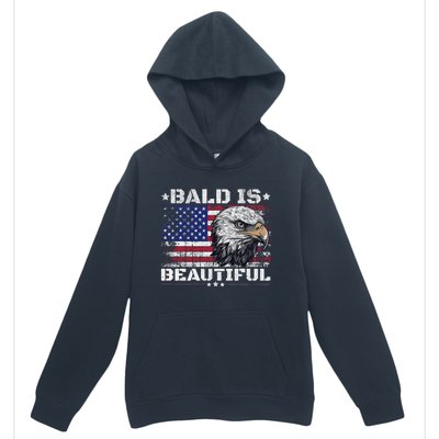 Bald Is Beautiful 4th Of July Independence Day America Eagle Urban Pullover Hoodie