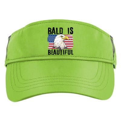 Bald Is Beautiful 4th Of July Independence Day Bald Eagle Adult Drive Performance Visor