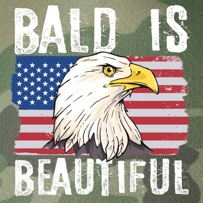 Bald Is Beautiful 4th Of July Independence Day Bald Eagle Legacy Tie Dye Trucker Hat