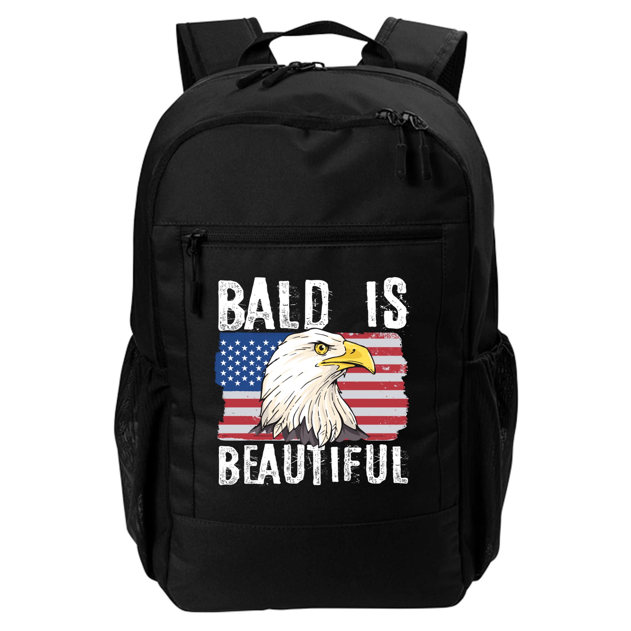 Bald Is Beautiful 4th Of July Independence Day Bald Eagle Backpack