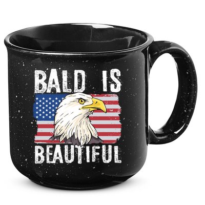 Bald Is Beautiful 4th Of July Independence Day Bald Eagle 15oz Campfire Ceramic Mug