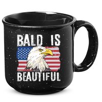 Bald Is Beautiful 4th Of July Independence Day Bald Eagle 15oz Campfire Ceramic Mug