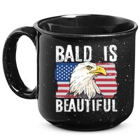 Bald Is Beautiful 4th Of July Independence Day Bald Eagle 15oz Campfire Ceramic Mug
