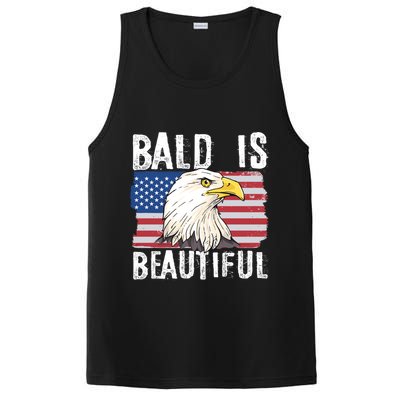 Bald Is Beautiful 4th Of July Independence Day Bald Eagle PosiCharge Competitor Tank