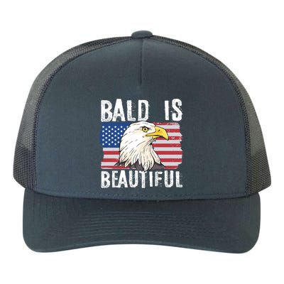 Bald Is Beautiful 4th Of July Independence Day Bald Eagle Yupoong Adult 5-Panel Trucker Hat