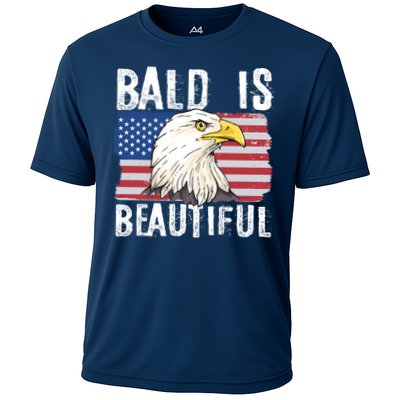 Bald Is Beautiful 4th Of July Independence Day Bald Eagle Performance Shirt