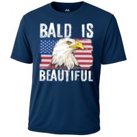 Bald Is Beautiful 4th Of July Independence Day Bald Eagle Cooling Performance Crew T-Shirt