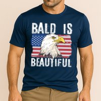 Bald Is Beautiful 4th Of July Independence Day Bald Eagle Cooling Performance Crew T-Shirt