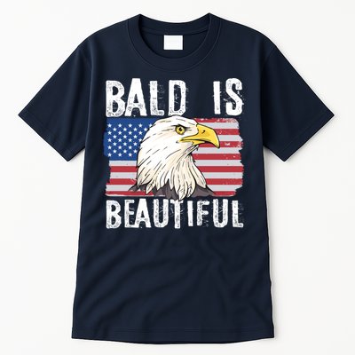 Bald Is Beautiful 4th Of July Independence Day Bald Eagle Tall T-Shirt