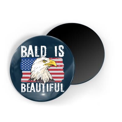 Bald Is Beautiful 4th Of July Independence Day Bald Eagle Magnet