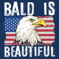 Bald Is Beautiful 4th Of July Independence Day Bald Eagle Magnet
